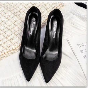 Professional high heels stiletto suede pointed toe shoes